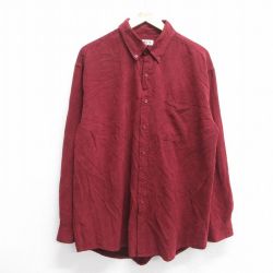 XL★古着 長袖 シャツ メンズ エンジ 25mar01 中古 トップス