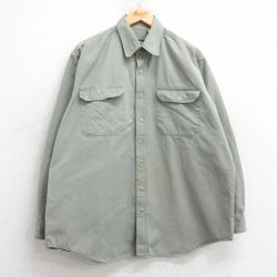 XL★古着 カベラス 長袖 シャツ メンズ 00年代 00s 大きいサイズ コットン ベージュ系 カーキ 25mar04 中古 トップス