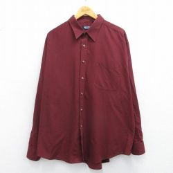 XL★古着 ピューリタン 長袖 シャツ メンズ 00年代 00s 大きいサイズ エンジ 25mar04 中古 トップス