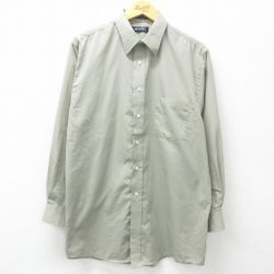 XL★古着 ピューリタン 長袖 シャツ メンズ 00年代 00s　ロング丈 薄グレー 25mar05 中古 トップス