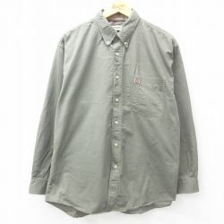 【50%OFF】XL★古着 ビューグルボーイ 長袖 シャツ メンズ 00年代 00s コットン ボタンダウン 濃緑 グリーン 25mar05 中古 トップス