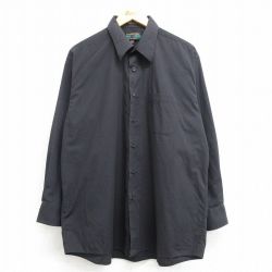 L★古着 長袖 シャツ メンズ 00年代 00s 黒 ブラック 25mar07 中古 トップス