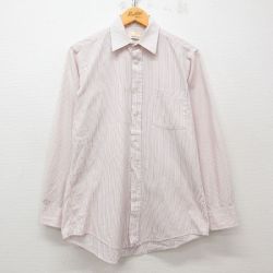 【20%OFF】L★古着 長袖 シャツ メンズ 90年代 90s USA製 白他 ホワイト ストライプ 25mar11 中古 トップス