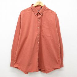 XL★古着 IZOD 長袖 シャツ メンズ オレンジ系 25mar11 中古 トップス