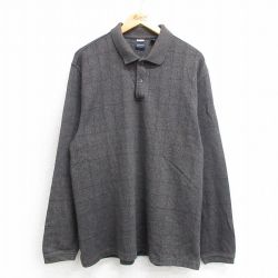 L★古着 アロー 長袖 ポロ シャツ メンズ グレー 25mar13 中古 トップス