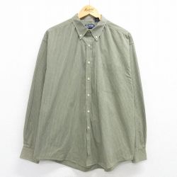 【50%OFF】XL★古着 ピューリタン 長袖 シャツ メンズ 00年代 00s 大きいサイズ ボタンダウン 緑他 グリーン チェック 25mar14 中古 トップス