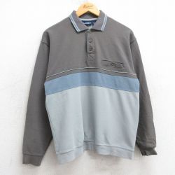 【50%OFF】M★古着 ピューリタン 長袖 ポロ シャツ メンズ 00年代 00s 濃グレー他 25mar15 中古 トップス