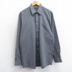 【50%OFF】L★古着 アロー 長袖 シャツ メンズ ロング丈 グレー 25mar15 中古 トップス