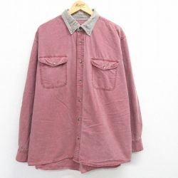 XL★古着 レッドレッド 長袖 シャツ メンズ 00年代 00s コットン エンジ他 25mar17 中古 トップス