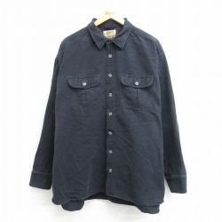 XL★古着 カベラス 長袖 シャツ メンズ コットン 黒 ブラック 25mar19 中古 トップス