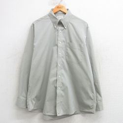 XL★古着 長袖 シャツ メンズ 90年代 90s ボタンダウン USA製 薄緑他 グリーン チェック 25mar19 中古 トップス