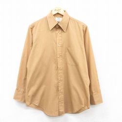【50%OFF】L★古着 アロー 長袖 シャツ メンズ 80年代 80s ベージュ カーキ 25mar26 中古 トップス