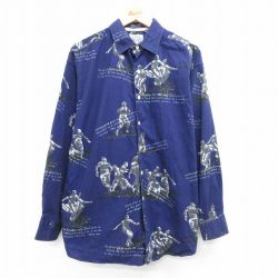 【50%OFF】XL★古着 GANT SALTY DOG 長袖 シャツ メンズ 90年代 90s アメフト 大きいサイズ コットン 紺他 ネイビー 【spe】 25mar26 中古 トップス