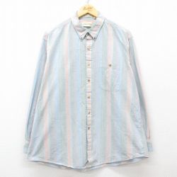 セントジョンズベイ 90s 長袖シャツ ストライプ グリーン XL | 古着