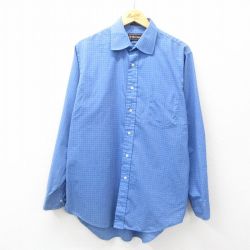 XL★古着 長袖 シャツ メンズ 00年代 00s 紺他 ネイビー チェック 25apr01 中古 トップス