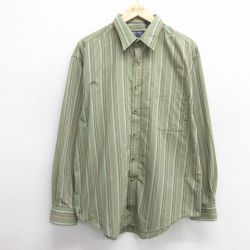 L★古着 ピューリタン 長袖 シャツ メンズ 00年代 00s 緑 グリーン 25apr02 中古 トップス