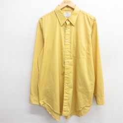 XL★古着 アロー 長袖 シャツ メンズ 70年代 70s ロング丈 USA製 黄 イエロー 【spe】 25apr02 中古 トップス