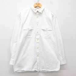L★古着 オービス ORVIS 長袖 シャツ メンズ 00年代 00s コットン 白 ホワイト 25apr03 中古 トップス