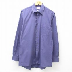 【50%OFF】L★古着 バンヒューセン 長袖 シャツ メンズ 紫 パープル 25apr09 中古 トップス