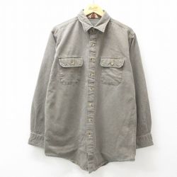 【50%OFF】XL★古着 カベラス 長袖 シャツ メンズ 80年代 80s ロング丈 コットン 緑系 グリーン 【spe】 25apr09 中古 トップス