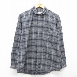 M★古着 長袖 シャツ メンズ グレー他 チェック 25apr11 中古 トップス