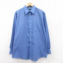 【50%OFF】XL★古着 長袖 シャツ メンズ 00年代 00s 薄紺 ネイビー 25apr11 中古 トップス