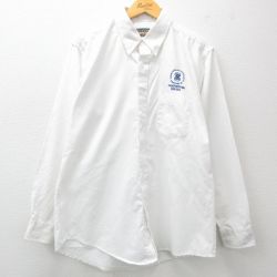 L★古着 長袖 シャツ メンズ TRANSPORTATION ボタンダウン 白 ホワイト 25apr14 中古 トップス