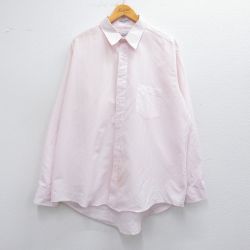 【50%OFF】XL★古着 バンヒューセン 長袖 シャツ メンズ 90年代 90s 大きいサイズ 薄ピンク 25apr15 中古 トップス