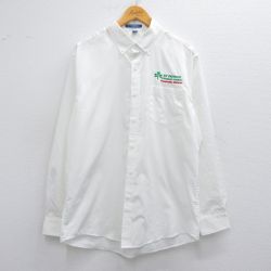L★古着 長袖 シャツ メンズ ST PATRICK ボタンダウン 白 ホワイト 25apr15 中古 トップス