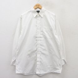 L★古着 JOS A BANK 長袖 シャツ メンズ ロング丈 コットン 白 ホワイト 25apr15 中古 トップス