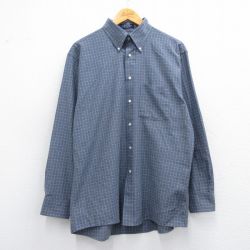 L★古着 アロー 長袖 シャツ メンズ 00年代 00s ボタンダウン グレー他 チェック 25apr17 中古 トップス