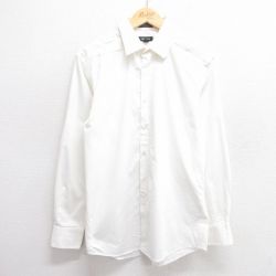 M★古着 長袖 シャツ メンズ 白 ホワイト ストライプ 25apr18 中古 トップス