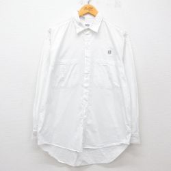 L★古着 長袖 シャツ メンズ コットン 白 ホワイト 25apr21 中古 トップス