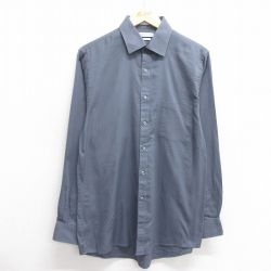 【50%OFF】L★古着 バンヒューセン 長袖 シャツ メンズ グレー 25apr23 中古 トップス