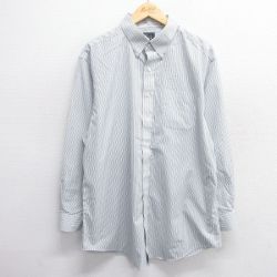 L★古着 JOS A BANK 長袖 シャツ メンズ ロング丈 コットン 白他 ホワイト ストライプ 25apr23 中古 トップス