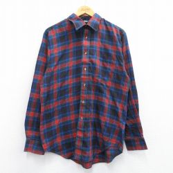 M★古着 IZOD 長袖 シャツ メンズ 00年代 00s 紺他 ネイビー チェック 25apr25 中古 トップス