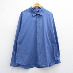 【50%OFF】XL★古着 STRUCTURE 長袖 シャツ メンズ 大きいサイズ 薄紺 ネイビー 25apr28 中古 トップス
