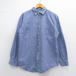 L★古着 ルート66 長袖 シャツ メンズ 00年代 00s コットン 紺他 ネイビー チェック 25apr28 中古 トップス