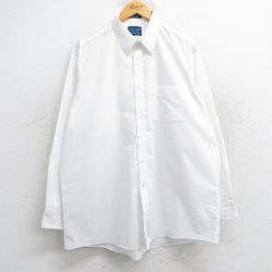 【50%OFF】XL★古着 タウンクラフト 長袖 シャツ メンズ 90年代 90s 大きいサイズ ロング丈 白 ホワイト 【spe】 25may28 中古 トップス
