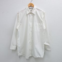 【50%OFF】L★古着 バンヒューセン 長袖 シャツ メンズ 90年代 90s 白 ホワイト 25may31 中古 トップス