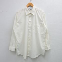 XL★古着 バンヒューセン 長袖 シャツ メンズ 90年代 90s 大きいサイズ USA製 生成り 25may31 中古 トップス