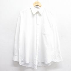 XL★古着 長袖 シャツ メンズ 大きいサイズ 白 ホワイト 25jun03 中古 トップス