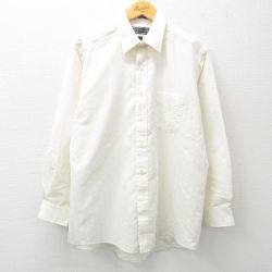 XL★古着 長袖 シャツ メンズ 90年代 90s 白 ホワイト ストライプ 25jun03 中古 トップス