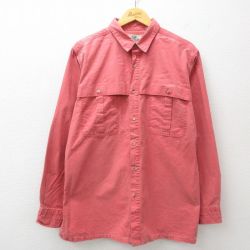 【50%OFF】XL★古着 レッドヘッド 長袖 シャツ メンズ 90年代 90s コットン 薄エンジ系 25jun11 中古 トップス