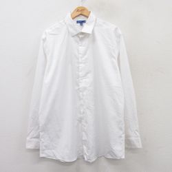 XL★古着 長袖 シャツ メンズ 大きいサイズ ロング丈 白 ホワイト 25jun23 中古 トップス