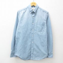M★古着 ジェイクルー J.CREW 長袖 シャツ メンズ ボタンダウン 薄紺 ネイビー 25jun23 中古 トップス