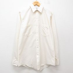 L★古着 長袖 シャツ メンズ 80年代 80s USA製 白 ホワイト 25jun25 中古 トップス