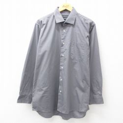 XL★古着 長袖 シャツ メンズ グレー 25jun25 中古 トップス