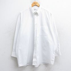 XL★古着 バンヒューセン 長袖 シャツ メンズ 大きいサイズ ボタンダウン 白 ホワイト 25jun25 中古 トップス