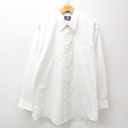 XL★古着 長袖 シャツ メンズ 白 ホワイト 25jun30 中古 トップス
